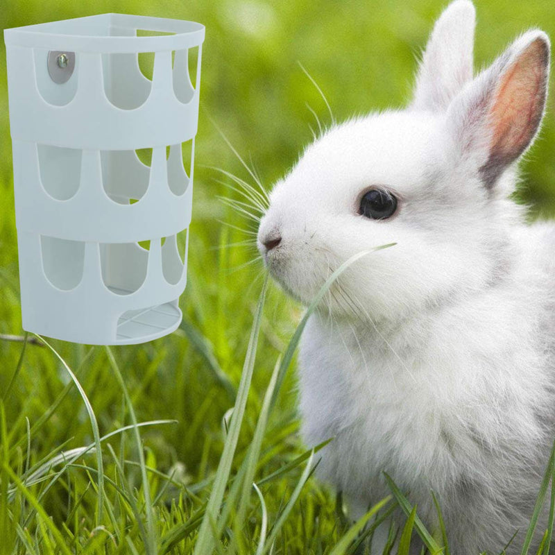 POPETPOP Hanging Rabbit Hay Rack Feeder - Plastic Fixable Small Pet Food Container, Less Wasted Rabbit Caged Hay Rack Manger for Hamster/Guinea Pig/Chinchilla/Small Animals/Bird - PawsPlanet Australia