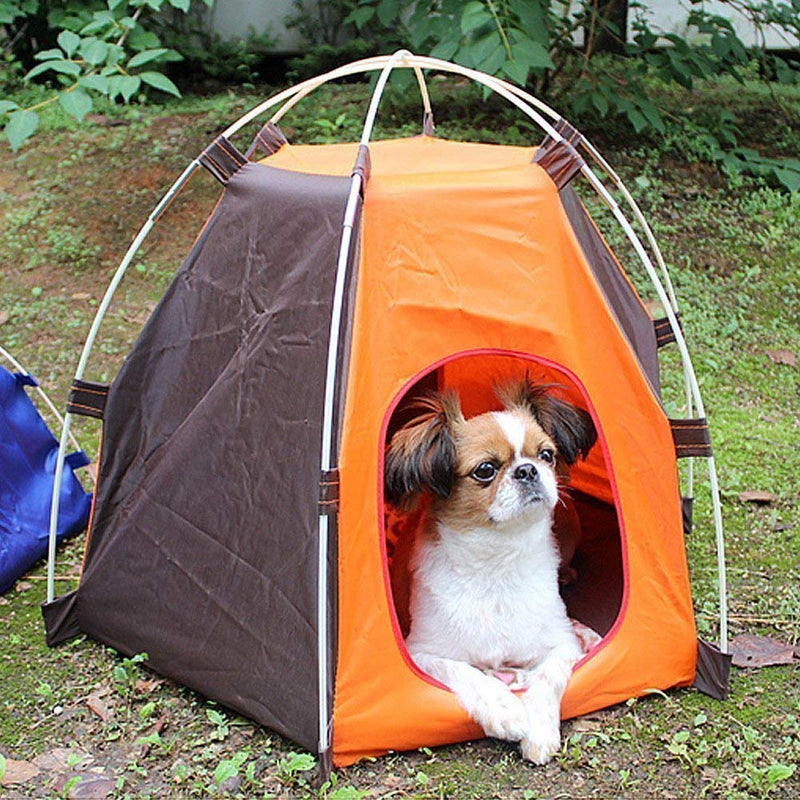 OUGE Portable Folding Dog Tent Cat House Bed, Outdoor Waterproof Animals Shelter Wigwam, Summer Beach Sunscreen Rabbit,Travel Camping pet Cage in Car, Door Entrance size 20 * 24 cm - PawsPlanet Australia