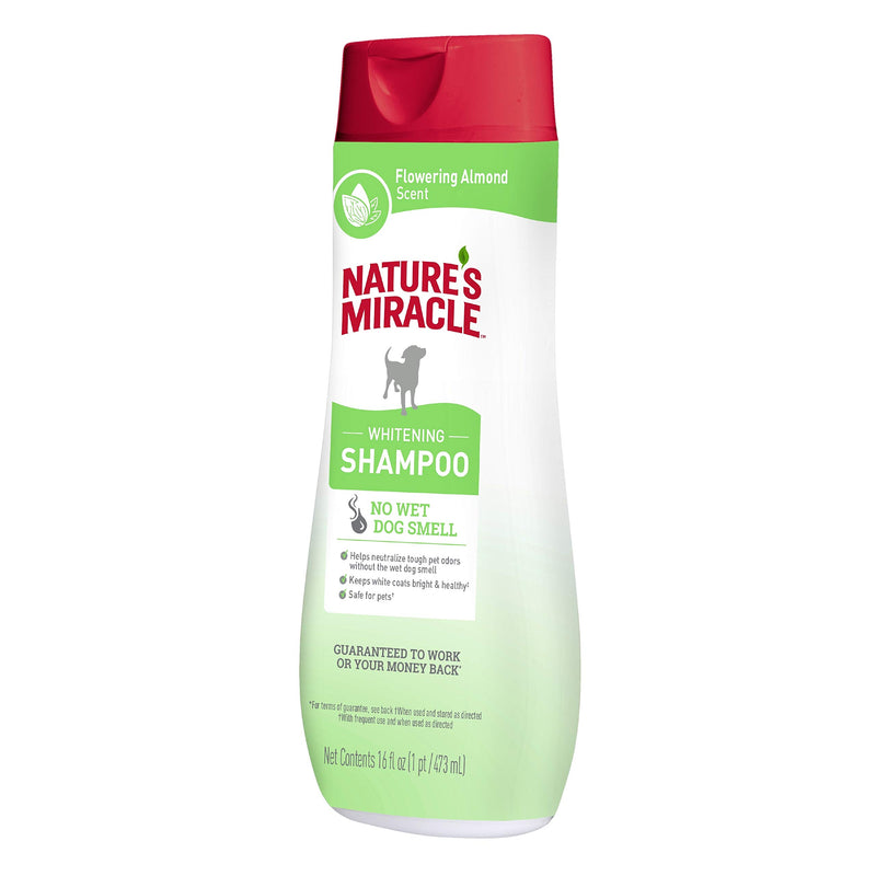 [Australia] - Nature's Miracle Whitening Shampoo for Dogs, 16 Ounces, Flowering Almond Scent 