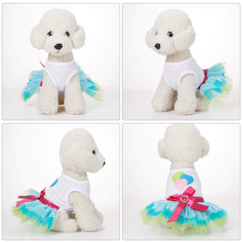 2 Pieces Dog Tutu Dress Cute Pet Skirt Puppy Princess Skirt Pet Summer Apparel for Small Dogs and Cats - PawsPlanet Australia