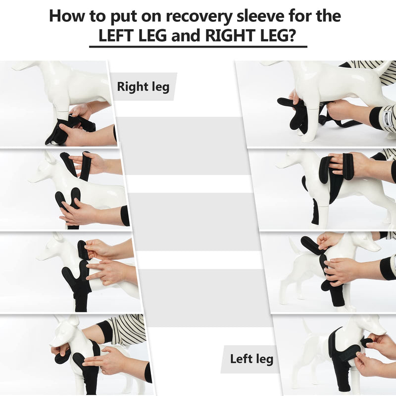 Recovery Sleeve Dog, Elbow Pads for Dogs, Elbow Bandage Protector, Dog Surgery Recovery Sleeves Front Right Left Leg for Hot Spots, Wounds, Bandages, Anti Licking for Dogs, Black XS - PawsPlanet Australia