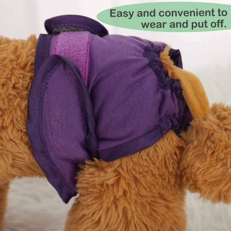 [Australia] - uxcell Female Dog Physical Pant Adjustable Leak-Resistant Doggies Physical Panties XL Purple 