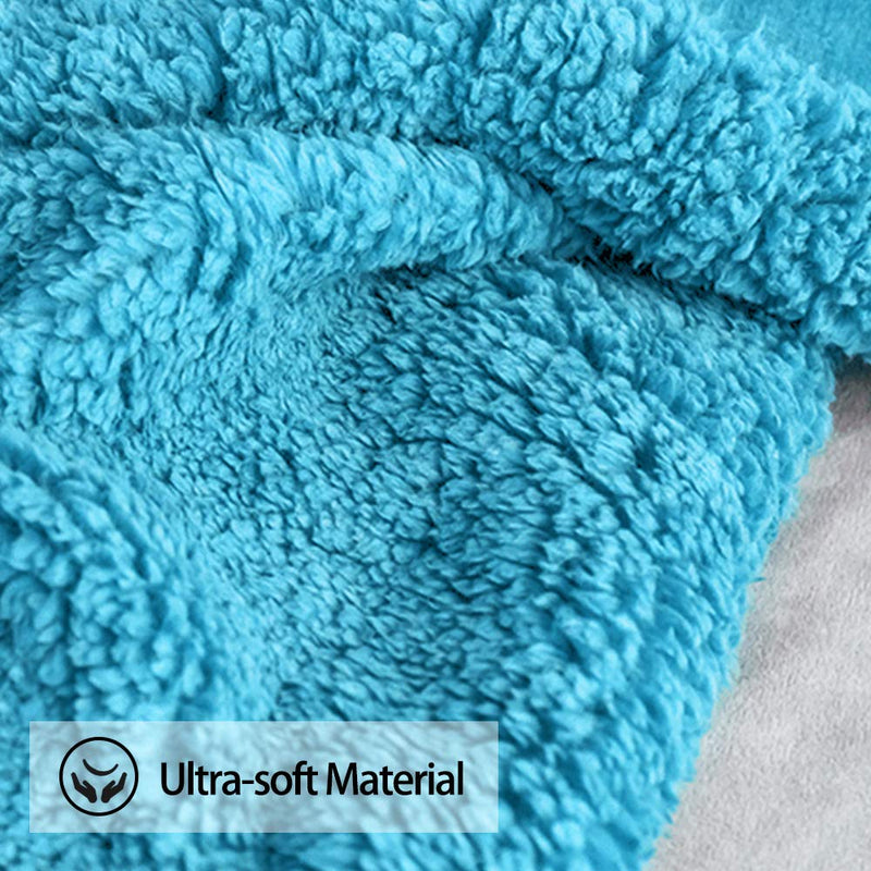 Comsmart Dog Blanket, Pet Puppy Blanket Shu Velveteen Fluffy Soft Throw Blanket Kitten Mat Pad Bed Cover for Dogs, Cats, Animals -23.6 x 31.5 inches 23.6 x 31.5 inches Blue - PawsPlanet Australia