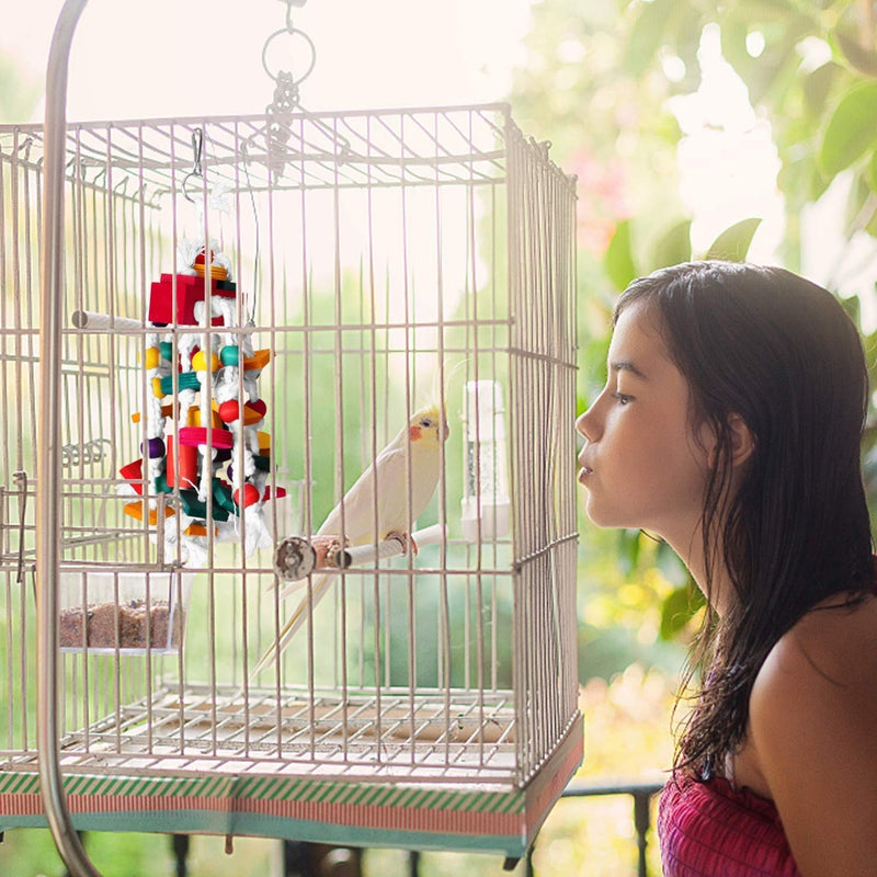 Wonninek Bird Chewing Toy Parrot Cage Bite Toys Wooden Block Bird Parrot Toys for Small and Medium Parrots - PawsPlanet Australia