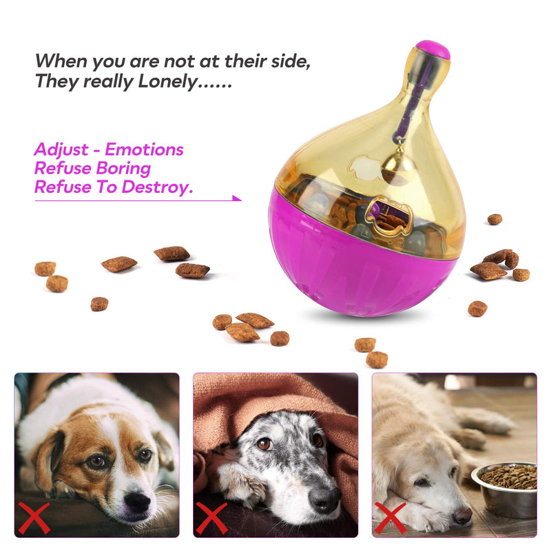 FREESOO Dog Puzzle Interactive Toys Puppy Treats Ball Food Dispenser IQ Training Slow Eating for boredom Small Medium Dogs Cats Pink - PawsPlanet Australia