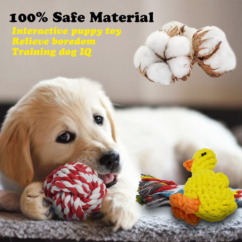 Dog Rope Toy, Durable Dog Toys for Aggressive Chewers, 9 Pack Puppy Teething Tough Dog Chew Toys, Indestructible Dog Toys for Small-Medium Dogs Interactive to Prevent Pet Boredom - PawsPlanet Australia