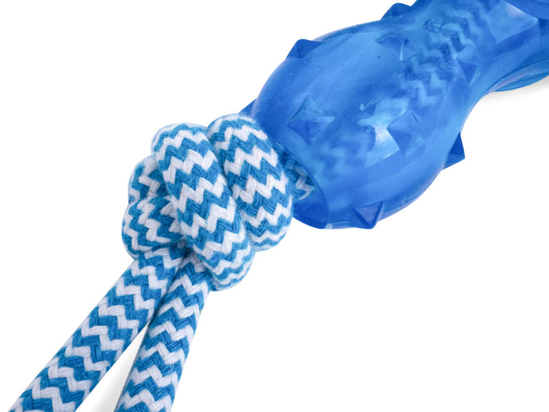 Petface (Little Petface) Tripod Puppy Dog Chew Toy, Blue Tripod Chew - PawsPlanet Australia