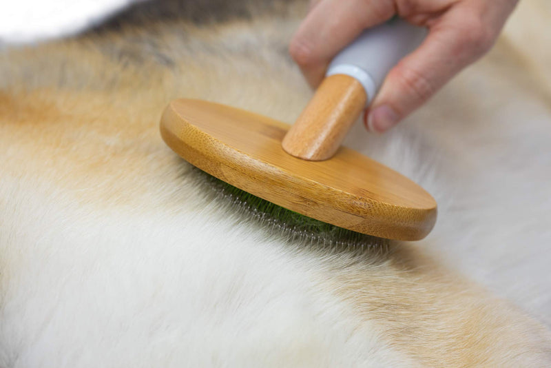 [Australia] - Mimada Bamboo Slicker Brush with Comfort Gel Handle 