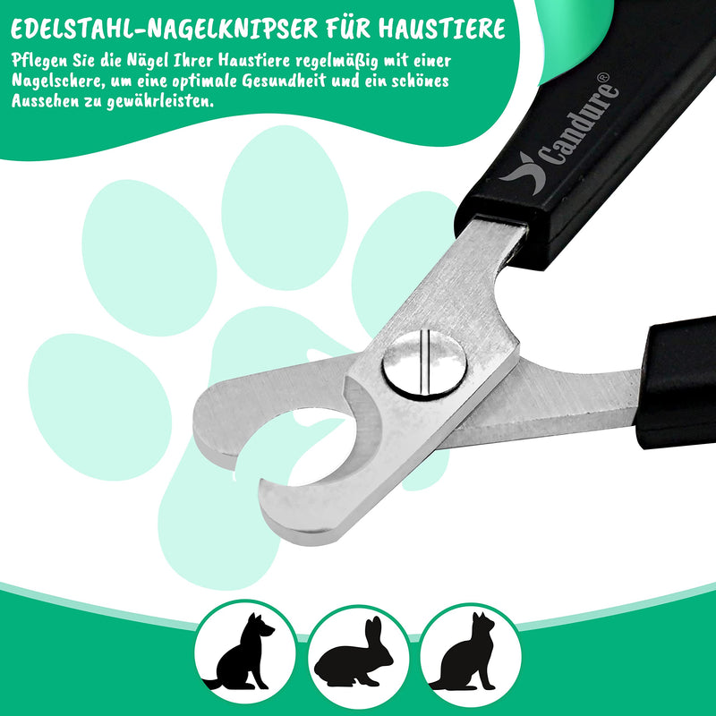 Candure Cat Nail Clippers for Pets Professional Claw Care Cat Nail Scissors for Dogs, Rabbits, Puppy, Rats - Stainless Steel Claw Trimmer with Sharpest Blades Small (XS) Dark Green - PawsPlanet Australia