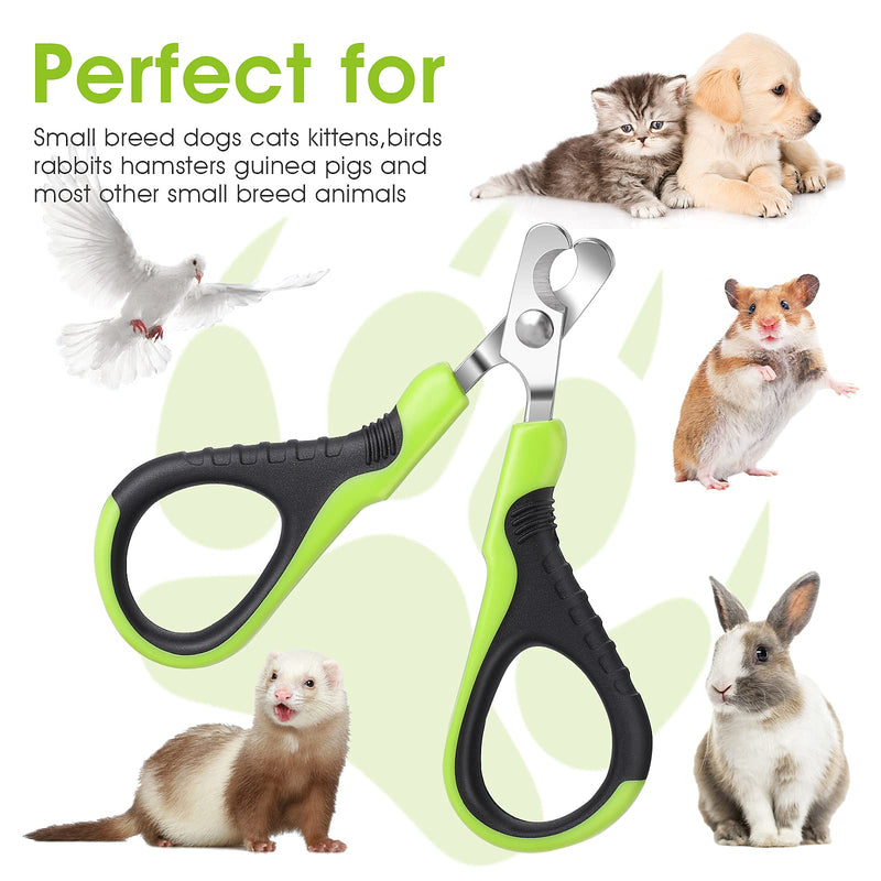 TIESOME Pet Nail Clippers, Professional Pet Trimmer with Guard Bar and Safety Lock Dog Claw Trimmer for Dogs and Cats Paw Care (Green+Black) - PawsPlanet Australia