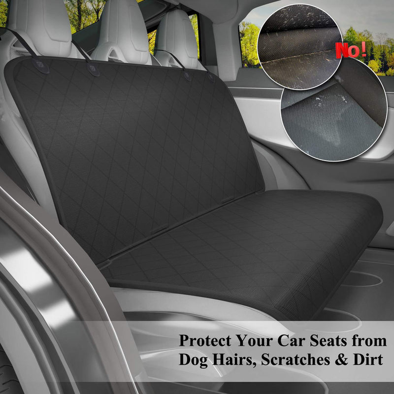 [Australia] - VIVAGLORY Dog Car Seat Covers with No-Skirt Design, Quilted & Durable 600 Denier Oxford 4 Layers Pet Car Protectors with Anti-Slip Backing for Most Cars, SUVs & MPVs, Bucket & Bench Available S (Standard, backseat) Black 