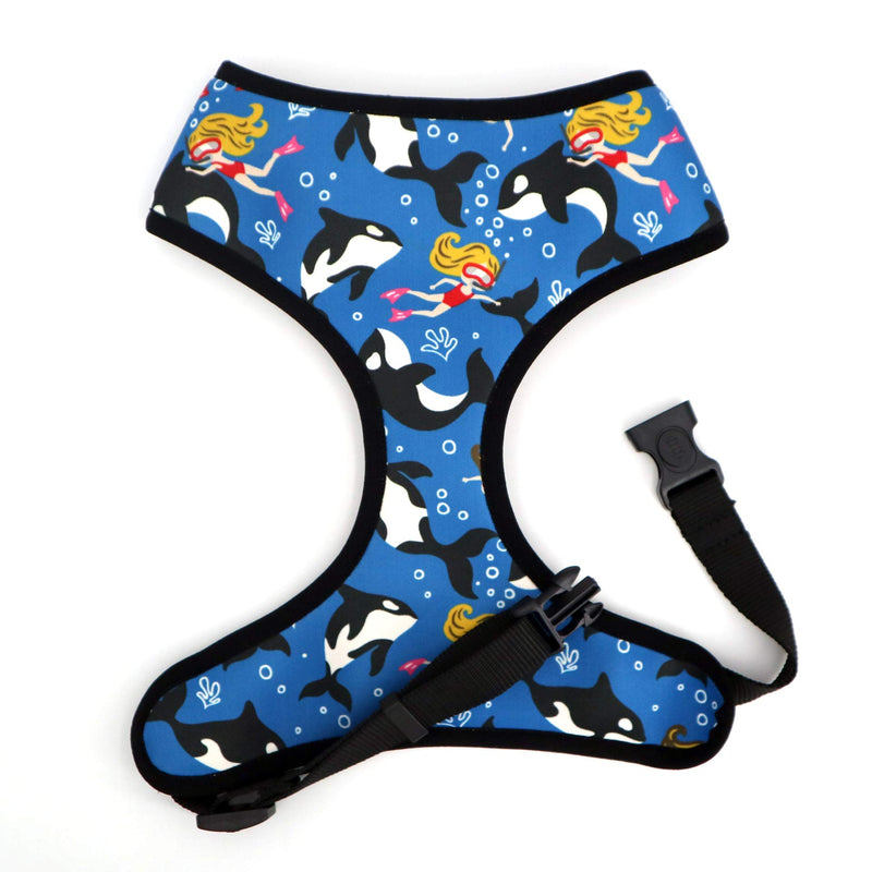 T.A.Bird Soft Dog Harness Dog Reversible Harness Puppy Comfort Padded Vest No Pull Harness S whales - PawsPlanet Australia