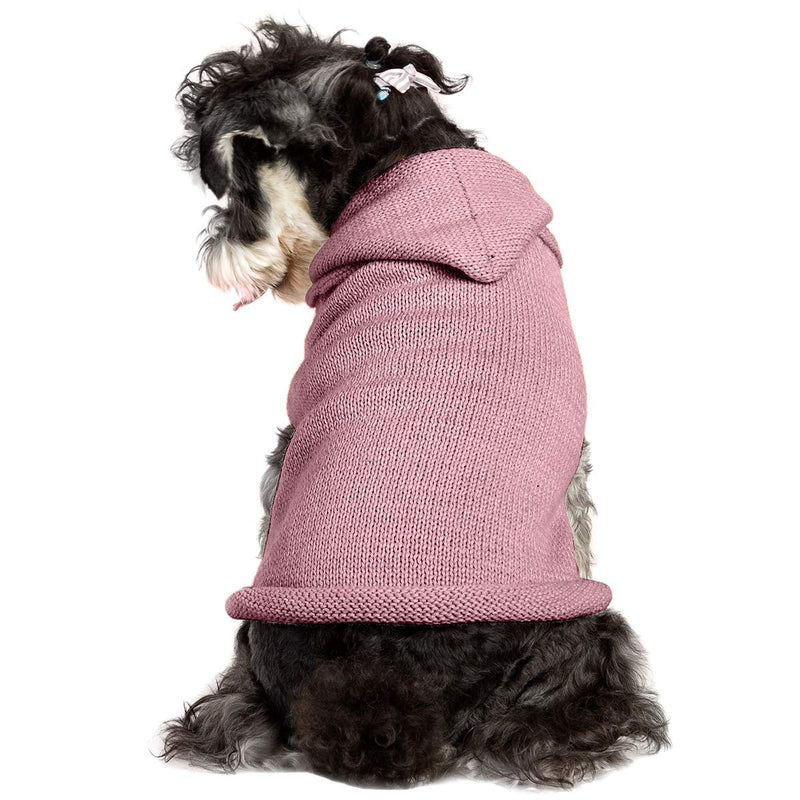 Homeriy Pet Dog Warm Jumper, Classic Cable Knit Dog Sweater Coat, Warm Pet Winter Knitwear Clothes Outfits for Dogs Cats L Skin Pink - PawsPlanet Australia