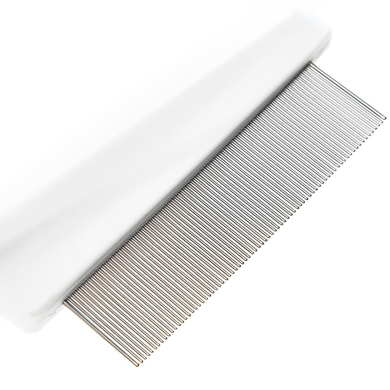 Flea comb for dogs and cats, professional dog combs, pet comb for removing fleas, lice comb, dust comb with rounded metal teeth for gentle care - PawsPlanet Australia