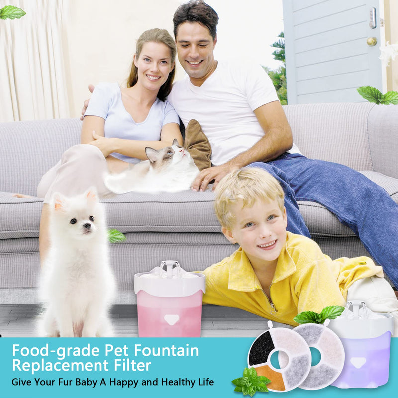 Replacement Filters for 1.4L Cat Water Fountain, 2-Pack Food Grade Water Fountain Filter Cat Water Dispenser, Made of Activated Carbon,Cotton and Resin, Water Dispenser Drinking Fountain Filters 3100-Filter-2 pack - PawsPlanet Australia
