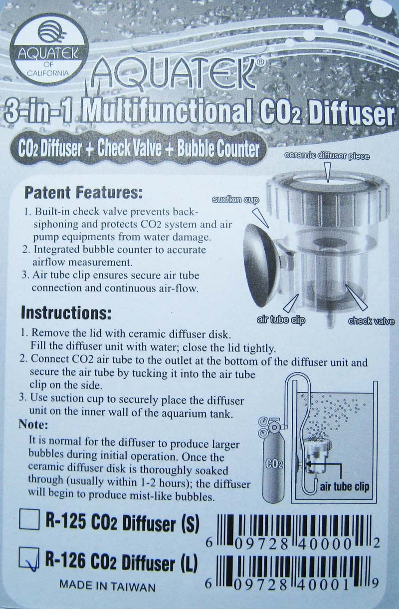 [Australia] - AQUATEK 3-in-1 CO2 Diffuser &Bubble Counter Check Valve (Large) 