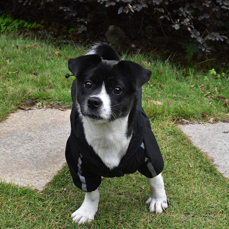 [Australia] - DONGKER Dog Coat, Dog Jacket Warm Dog Apparel Pet Dog Clothes Thickening Warm Dog Raincoat Dogs Shirt Winter for Small Medium Large Dogs black 