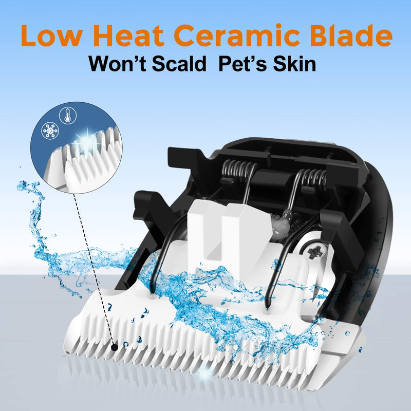 Petsaunter C95S Dog Hair Clipper,4-Speed Low Noise Rechargeable Cordless Electric Pet Hair Shavers,Essential Quiet Grooming Clipper Tools Set for Small & Large Dogs Cats Pets with Thick & Heavy Coats C95 S - PawsPlanet Australia