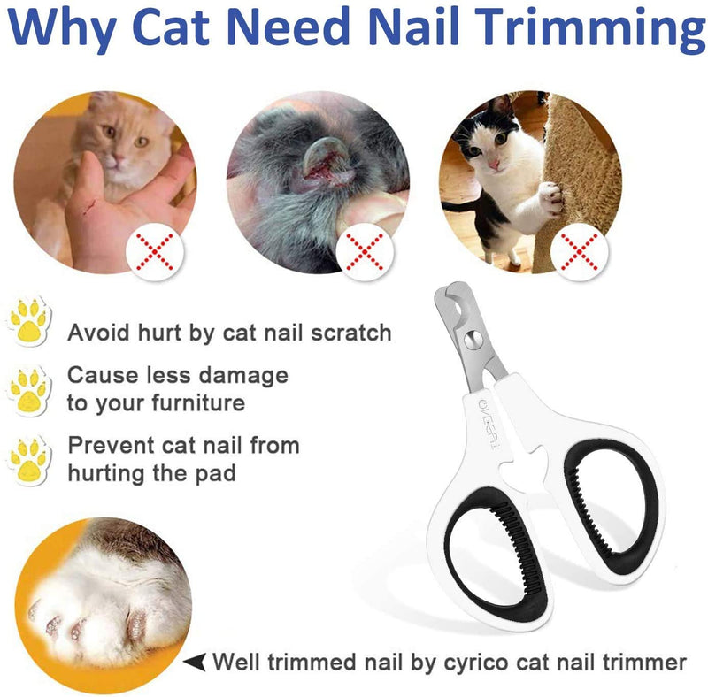 OneCut Pet Nail Clippers, Update Version Cat & Kitten Claw Nail Clippers for Trimming, Professional Pet Nail Clippers Best for a Cat, Puppy, Kitten & Small Dog Black - PawsPlanet Australia