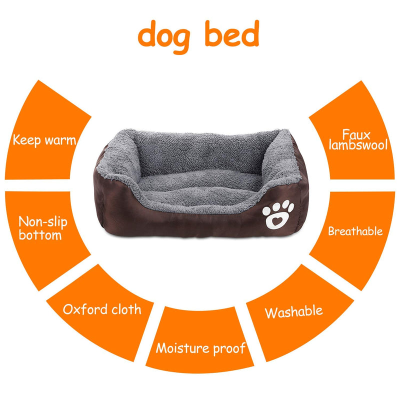 [Australia] - Pet Deluxe Dog Bed, Super Soft Pet Sofa Cats Bed, Non Slip Bottom Pet Lounger,Self Warming and Breathable Pet Bed Premium Bedding Medium: 25.98" x 19.68" Coffee 