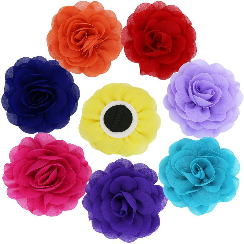 [Australia] - PRUNS Dog Flowers Collar Pet Charms Flower Collars Accessories Cat Puppy Collars Bowtie Grooming Decoration 8pcs 