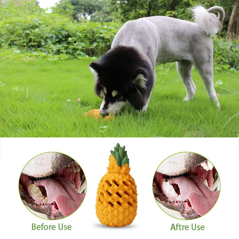 [Australia] - M.C.works Pineapple Dog Chew Toys for Aggressive Chewer, Tough Dog Dental Chews Toy, Indestructible Dog Toys for Large Dogs, Food Grade Puppy Toys X Large 7.5 In 