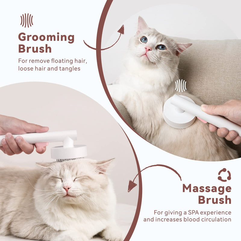 Cat Dog Brush for Grooming, Baytion Self Cleaning Slicker Pet Brush for Short or Long Haired Cats Puppy Kitten Massage to Remove Loose Undercoat, Mats, Tangled Hair and Shed Fur - PawsPlanet Australia