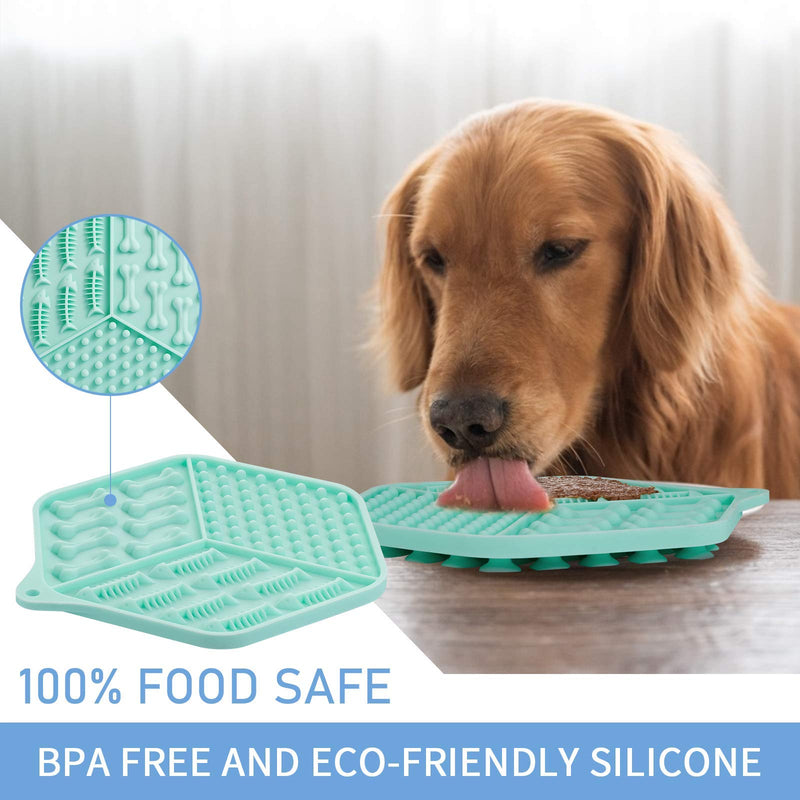 Feeding Mat for Dog&Cat,Dog Bath Distraction Device,Dog Cat Anxiety Relief,Alternative to Slow Feeder Bowls,Snuffle Mat and Dog Cat Puzzle Toys,Perfect for Food,Yogurt or Peanut Butter Green - PawsPlanet Australia