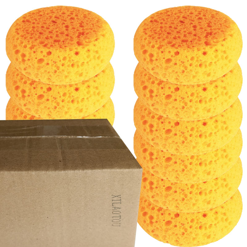 XILAOTOU Tack Sponges, High Elasticity Saddle soap for Leather, high Water Absorption Saddle soap Diameter 2.83, height1.18IN, Suitable for Crafts, Ceramics, Household Use & More 12 PCS Coarse hole 12 Pcs Yellow - PawsPlanet Australia