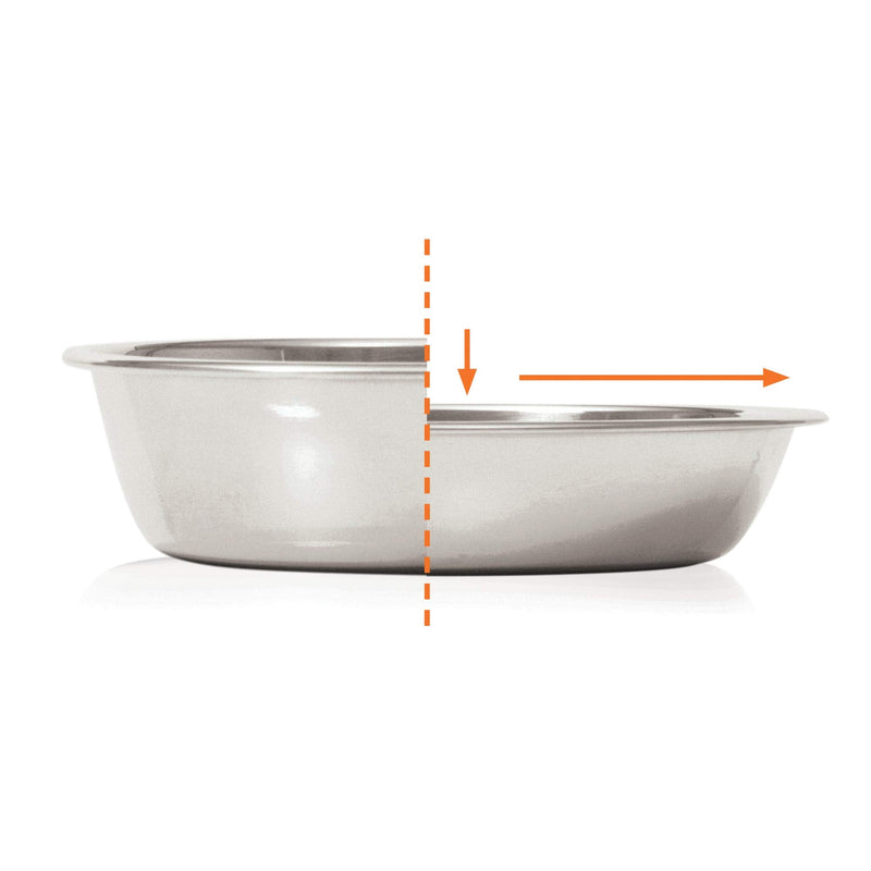 Catit Shallow Double Food Bowl, Black Single - PawsPlanet Australia