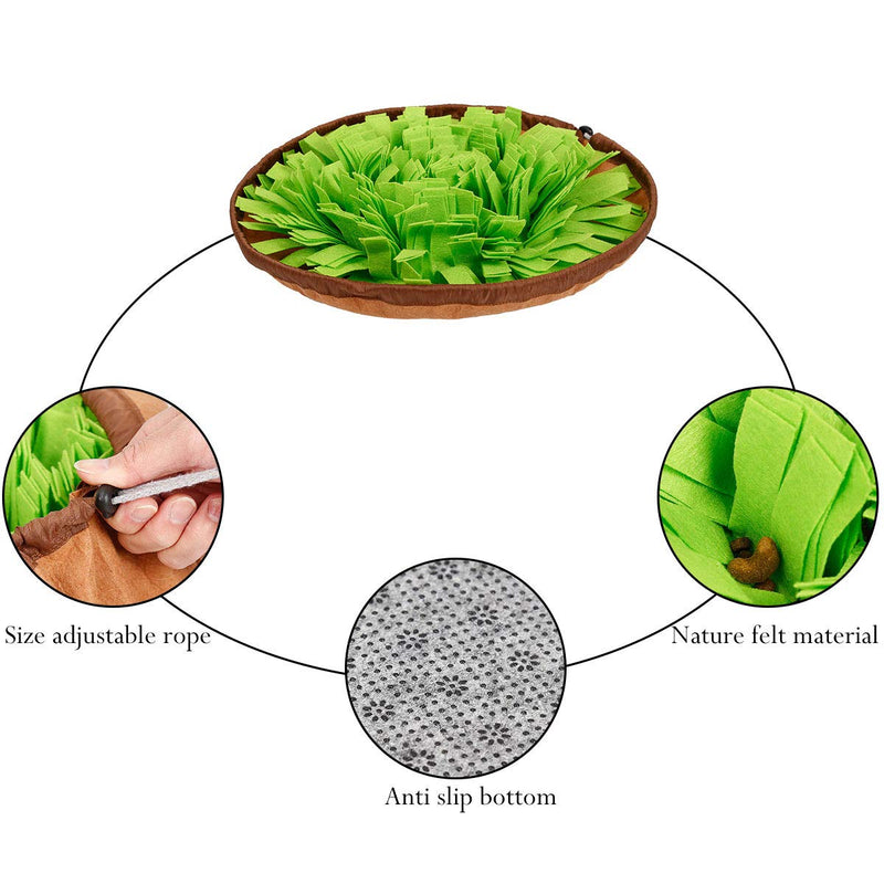 [Australia] - WSpring Snuffle Mat for Dogs Large, Dog Puzzle Toys for Smart Dogs, Slow Eating Dog Bowl, Dog Interactive Toys Encourages Natural Foraging Skills Green 