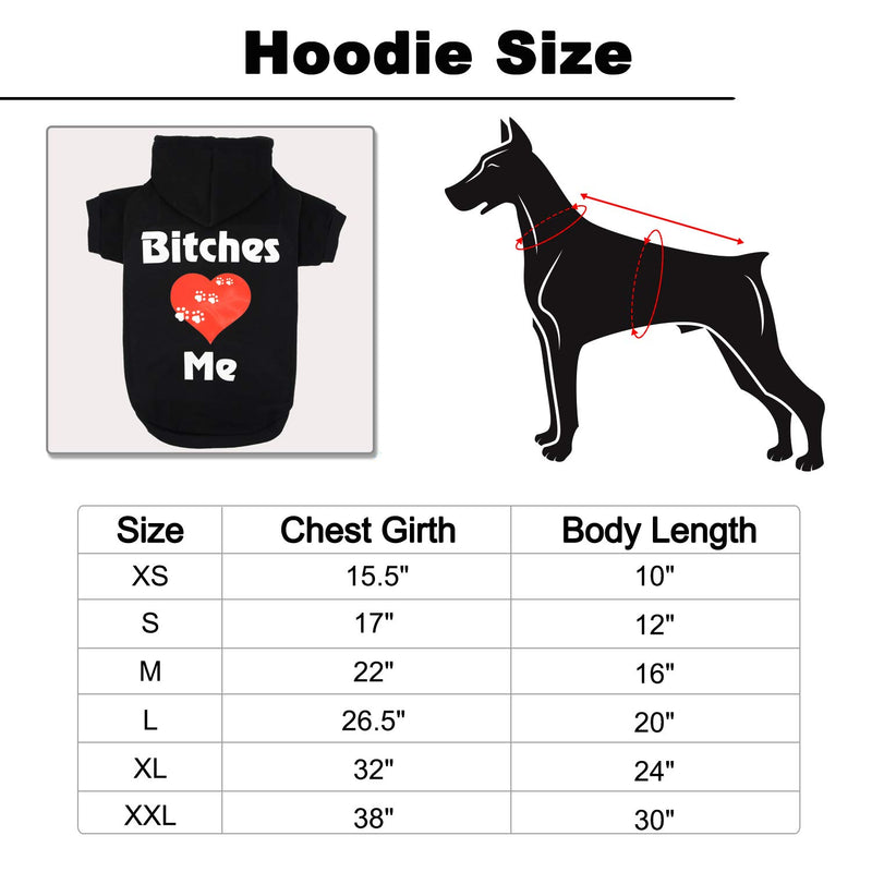 APTPET Dog Hoodie for Small to Large Dogs, Cats, Pet Warm Clothes Sweatershirt Coat for Cats, Puppies Bitches love me XXL - PawsPlanet Australia