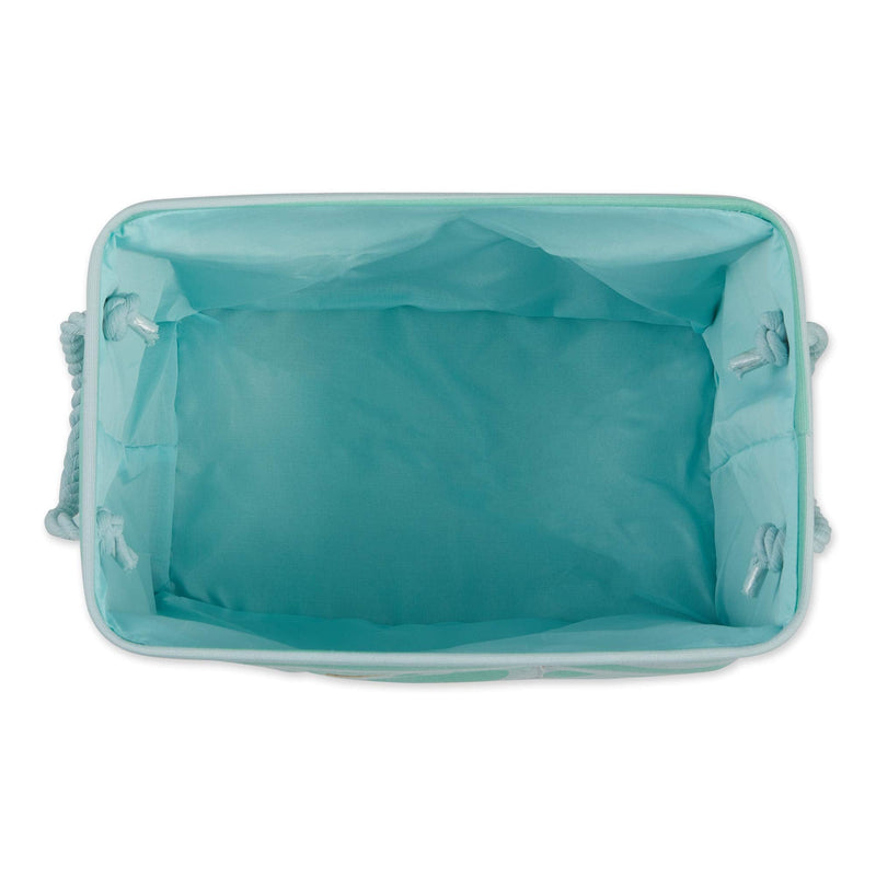 Bone Dry Pet Storage Collection Striped Paw Patch Bin, Small Rectangle, Aqua - PawsPlanet Australia