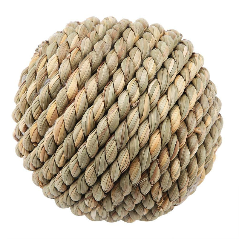 Fdit Small Pet Chewing Toy Natural Grass Rattan Balls Teeth Cleaning Grinding Toys for Rabbit Parrot Guinea Hamster Rat Small Rodents 10cm - PawsPlanet Australia