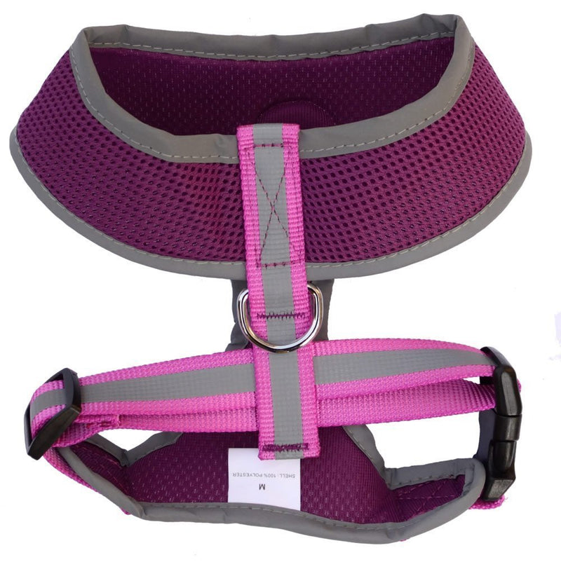 Small Purple Cute Padded Reflective Mesh Dog Puppy Harness No Pull Pet Cat Harnesses, Small Neck 8" Small Size: Neck 8" - PawsPlanet Australia