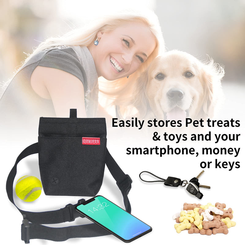 DAMIFAN Dog Treat Training Pouch Easily Carries Pet Treats Black - PawsPlanet Australia