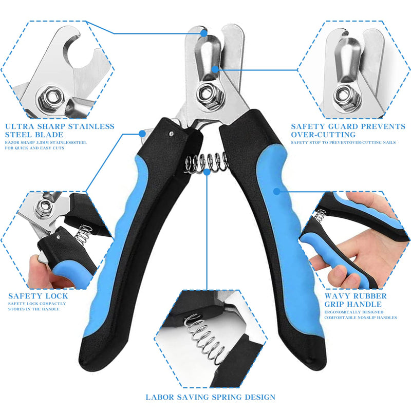 PHIEZC Claw scissors, professional stainless steel claw pliers for dogs and cats, good quality claw care for pets and rabbits, large nail scissors, safety lock and nail file - PawsPlanet Australia