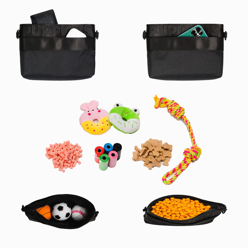 PUPPIOUS Dog Treat Pouch ‚Äì Treat Pouches for Pet Training with Poop Bag Dispenser ‚Äì 3-Pocket Training Treat Pouch ‚Äì 2 Ways to Wear ‚Äì Crossbody Treat Bag Waist Pouch for Kibbles, Treats, Toys - PawsPlanet Australia