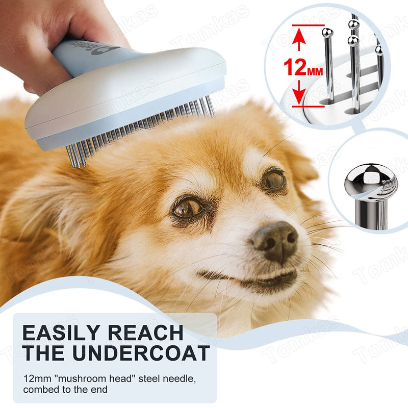 TOMKAS 5 In 1 Pet Grooming kit Pin Brush for Dog & Cat Dematting Comb Deshedding Comb Bath Massage Brush Bristle Brush Small Animal Brushes - PawsPlanet Australia