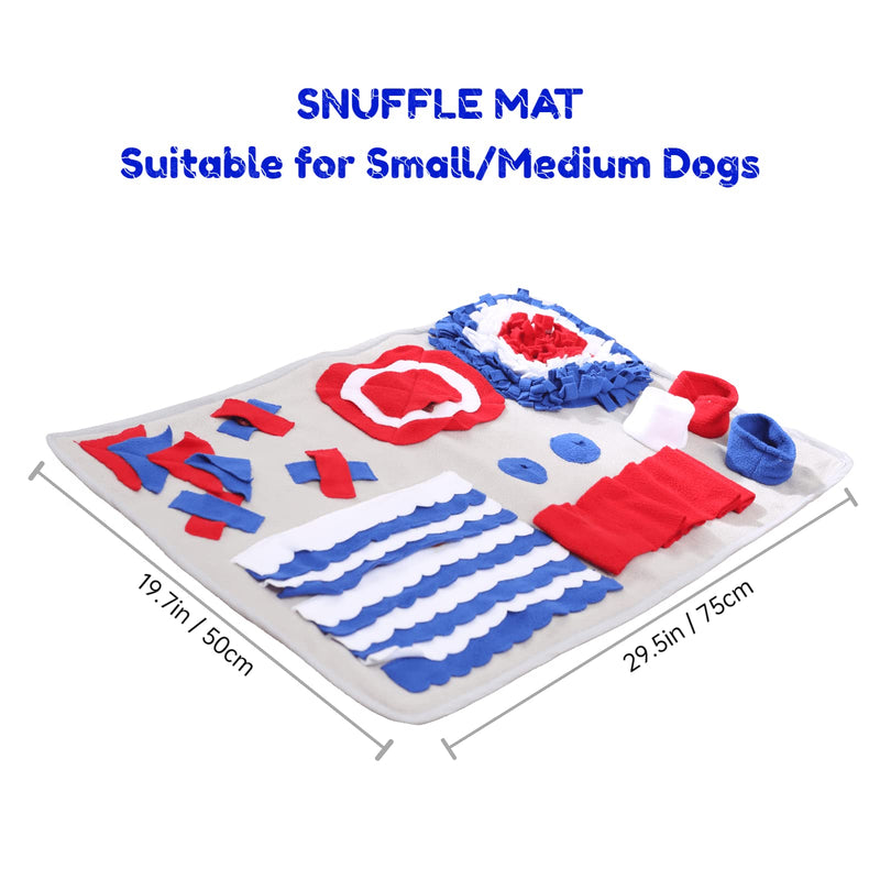 HACHIKITTY Dog Snuffle Mat for Dogs, Dog Feeding Mat for Small Medium Dogs, Interactive Dog Puzzle Mat for Puppies, Non-Slip Foraging Training Activity Dog Mat red - PawsPlanet Australia