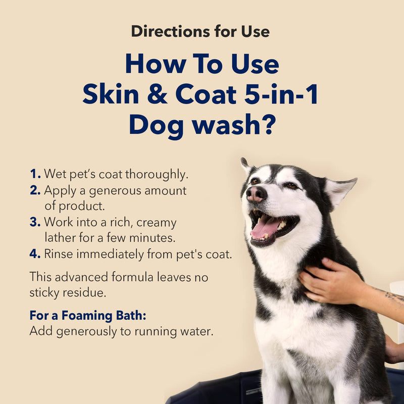 Honest Paws 5-in-1 Oatmeal Shampoo and Conditioner for Allergies and Dry, Itchy, Moisturizing for Sensitive Skin - Sulfate Free, Plant Based, All Natural, with Aloe and Oatmeal -16 Fl Oz - PawsPlanet Australia