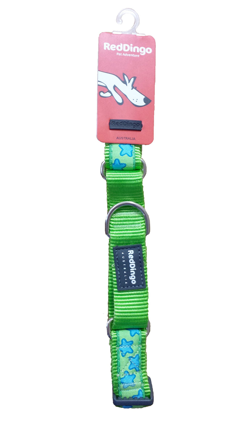 [Australia] - Red Dingo Martingale Lime Green with Turquoise Stars Collar Small-Medium 