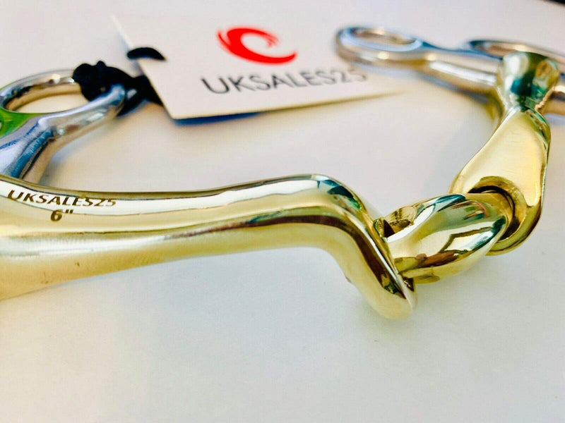 UKSALES25 Hanging Cheek Snaffle Bit Verbindend Angled with lozenge GS & SS (Horse Bits) (4.5) 4.5 - PawsPlanet Australia