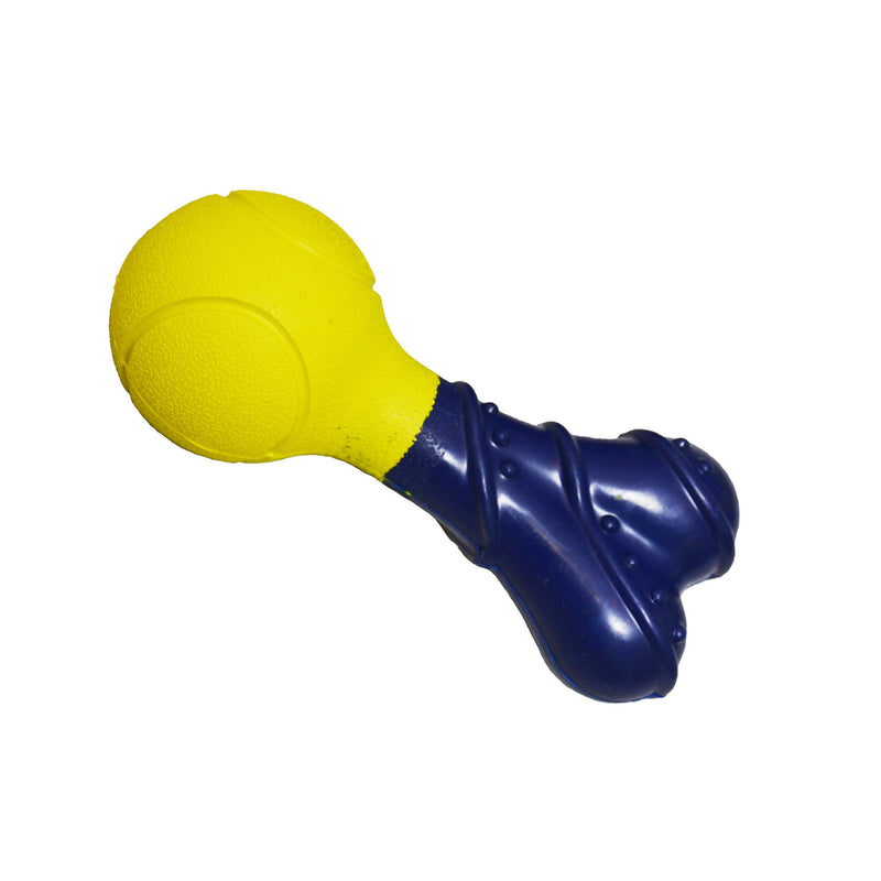 [Australia] - Nylabone Power Play Fetch-A-Bounce Soft Bouncy Ball Dog Toy, Power Play Rubber Dog Toy Fetch-a-Bounce, 5", Blue 