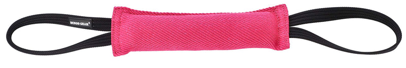 DINGO GEAR Cotton Nylon Teething Sausage for Dog Training K9 IGP IPO Obiedence Protective Dog Sport (28 x 7 cm, 2 Handles, Pink) - PawsPlanet Australia
