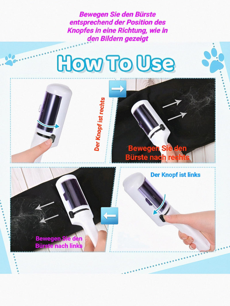 GOUTAHA 2in1 | Pet hair remover | Lint roller, lint roller for animal hair with lint razor, reusable, self-cleaning cat hair remover, dog hair removal from sofa, clothes, car, carpet - PawsPlanet Australia