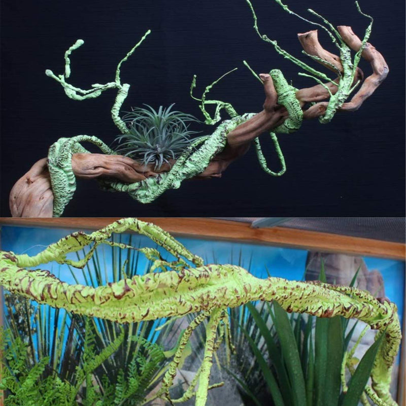 Flexible Bend-A-Branch Jungle Vines Plastic Terrarium Plant Leaves Pet Habitat Decor for Lizard,Frogs, Snakes and More Reptiles (Reptile Vines) 3PCS - PawsPlanet Australia