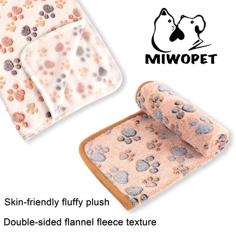 3 Pack Cat and Dog Blanket - MIWOPET Soft & Warm Fleece Flannel Pet Blanket, Great Pet Throw for Puppy, Small Dog, Medium Dog & Large Dog (Small) Small (23"*15") - PawsPlanet Australia