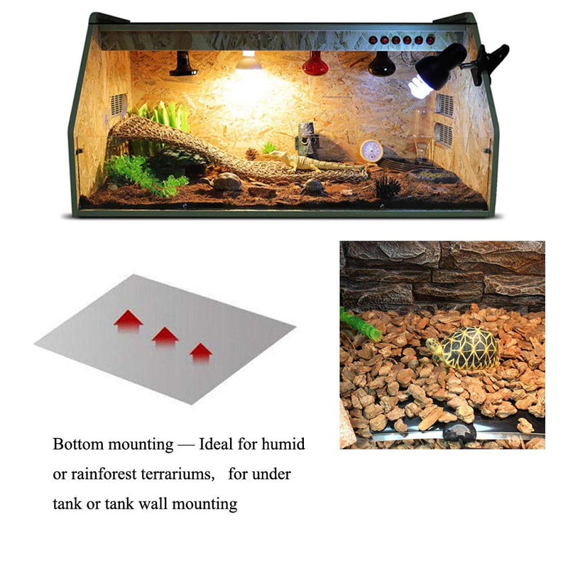 KABASI 2PCS Reptile Heating Mat, 5W / 7W Waterproof Reptile Heat Pad Under Tank Terrarium with Temperature Control, Safety Adjustable Reptile Heat Mat for Turtle, Tortoise, Snakes, Lizard, Gecko 2PCS - 7W - 11 x 5.9 IN - PawsPlanet Australia