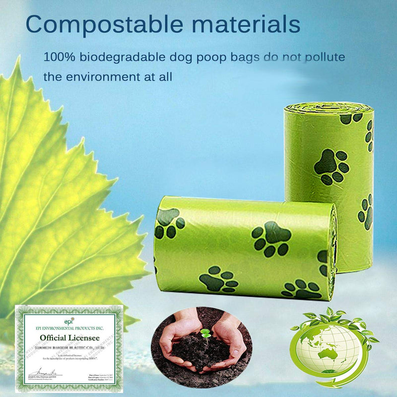 [Australia] - Ourhome520 Compostable Biodegradable Dog Poop Bag, Refill Rolls, Leak-Proof Pet Waste Bags, Earth Friendly, Easy Tear-Off, EPI Technology, Environment-Friendly Durable, Cat Litter Bag 9 Rolls / 135 Count 